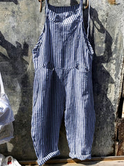 Striped Cami Jumpsuit Wide Leg Women's Clothing