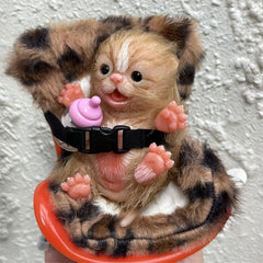 6 Inch Hand Painted Silicone Cat Reborn Doll Soft Silicone Tabby Easter Gift