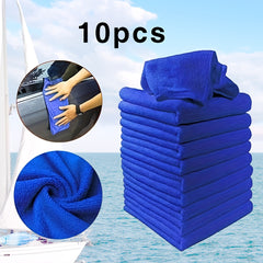 10pcs Microfibre Cleaning Towels for Car Detailing & Home Boat Cleaning