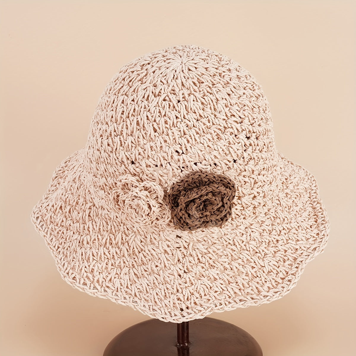 Flower Foldable Sun Hat Seaside Vacation Sun Hat