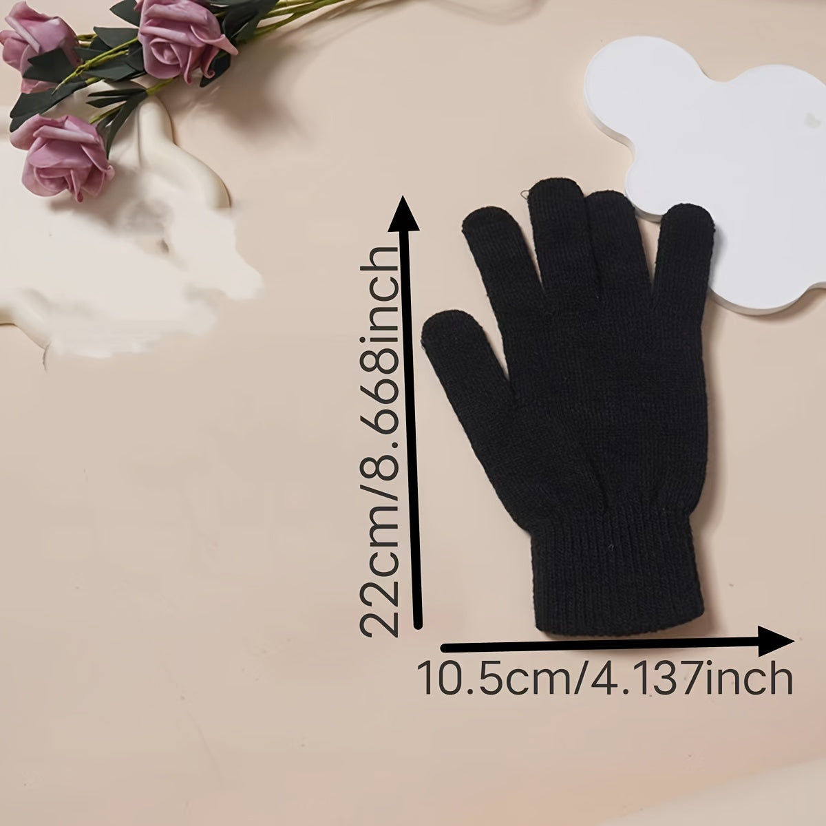 Warm Non Slip Gloves Knitted Outdoor Cycling Full Finger Half Finger Gloves
