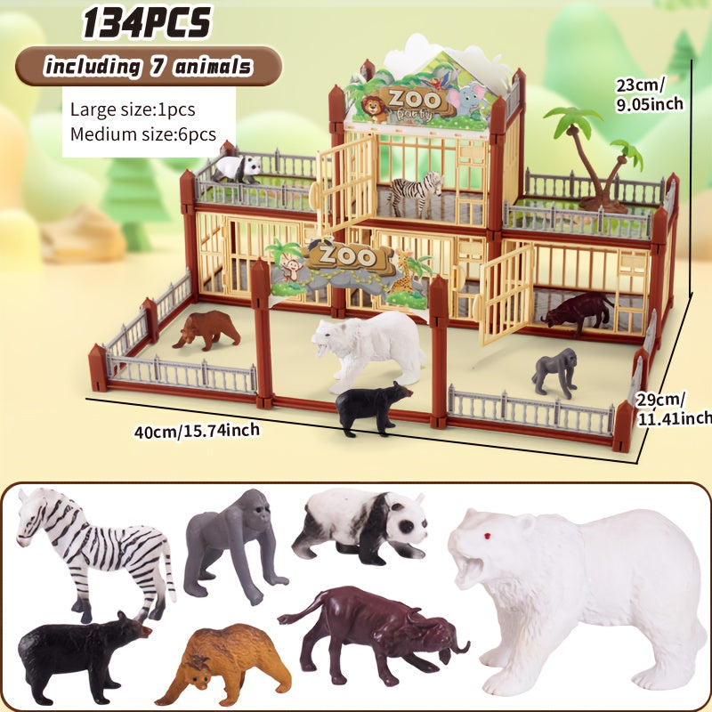 Wild Animal Toy Set for Boys - Pandas, Lions, Tigers, Elephants