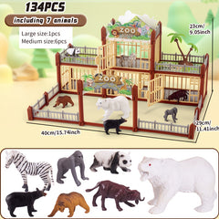 Wild Animal Toy Set for Boys - Pandas, Lions, Tigers, Elephants