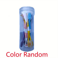 8pcs Soft Toothbrush Set with Tongue Scraper - Gentle Mouth Cleaning