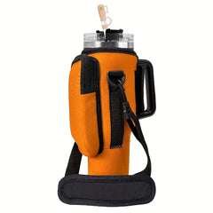 Water Bottle Holder with Shoulder Strap for Outdoor Activities