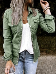 Long Sleeves Denim Shirt Women's Jacket