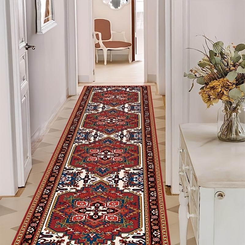 Boho Area Rug Persian Washable Hallway Runner Rug Non Slip Entryway Laundry Rug