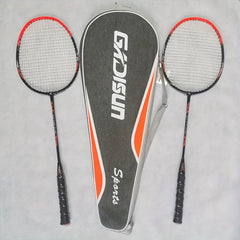 Iron Alloy Badminton Racket + 3-Layer Oxford Bag