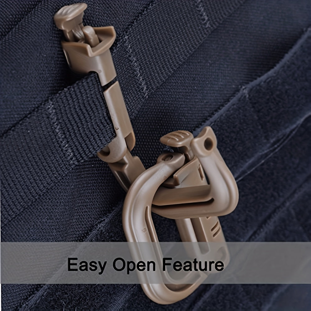 5pcs Tactical D Ring Locking Hook Snap Hook Keychain for Outdoor Camping