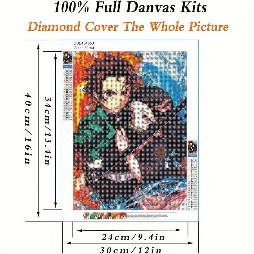 Anime Diamond Painting Demon Slayer Full Decoration Round Diamond