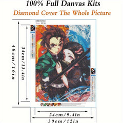 Anime Diamond Painting Demon Slayer Full Decoration Round Diamond
