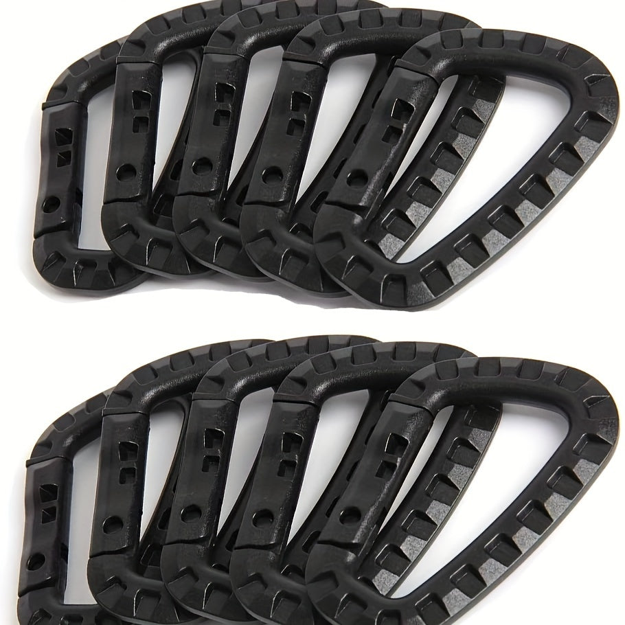 10pcs D Ring Spring Snap Ring Buckle Keychain for Outdoor Camping