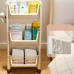 3-Layer Storage Shelf for Kitchen, Office, Dorm - Floor Standing, Portable