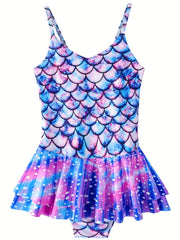 Mermaid Swimsuit for Girls Fish Scale for Pool and Hot Spring Fun