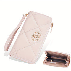 Women's Long Style Leather Wallet With Zipper