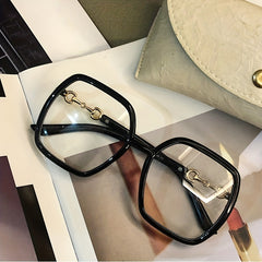 Square Anti Light Glasses Jelly Resin Frame