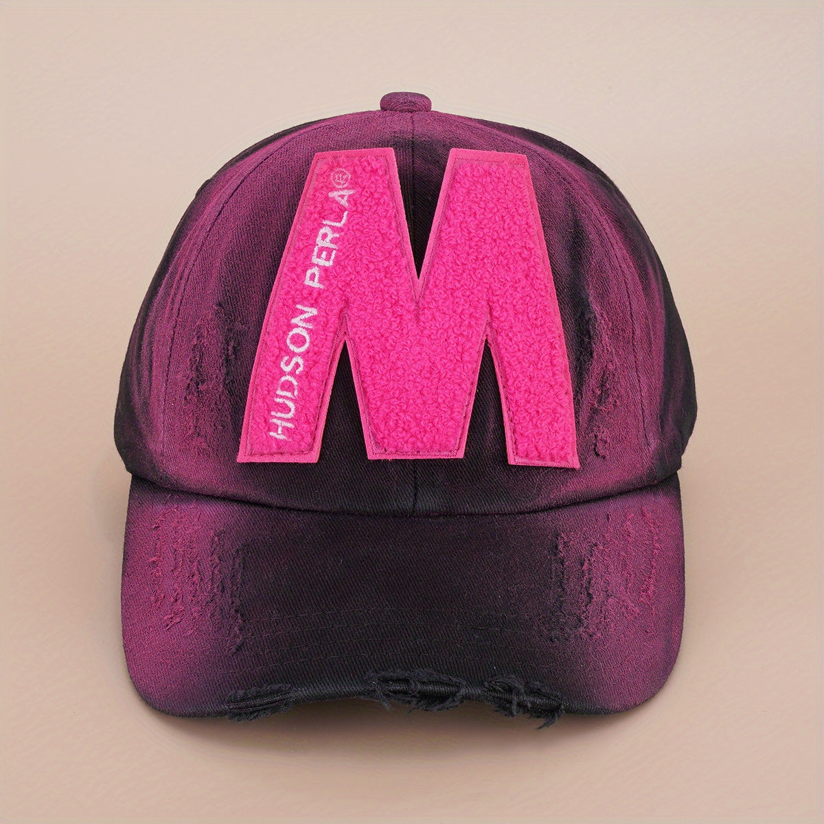 Tie Dye Gradient Graffiti Print Baseball Cap Frayed Brim Sun Hat