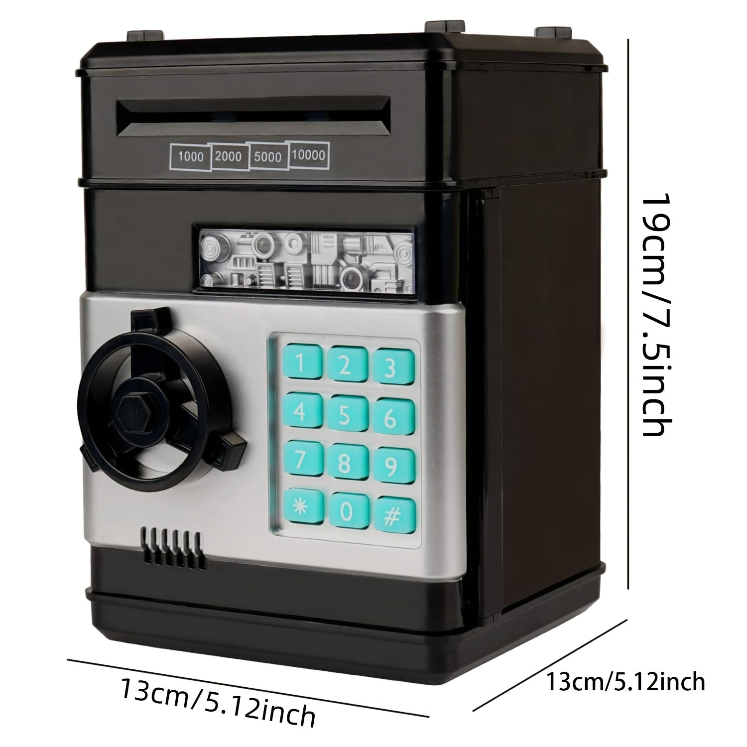 Kids Money Bank Automatic Paper Money Scroll Saving Box Electronic ATM Coin Bank