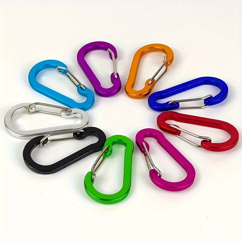 9pcs Aluminum Alloy Carabiner Hooks for Outdoor Activities