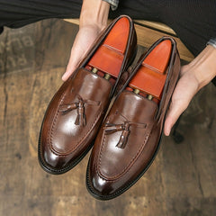 Men's Tassel Loafer Shoes Lightweight Non slip Dress Shoes