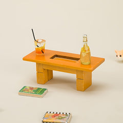 Mini Dollhouse Coffee Table Scene Decor