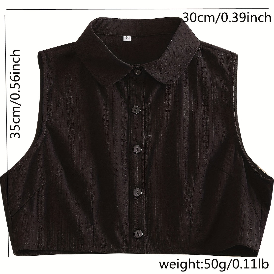 Round Neck False Collar Polyester Casual Half Shirt Style False Collar