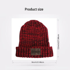 Knitted Beanie Matching Round Top Thick Hat Winter Outdoor Hiking&Travel Warm