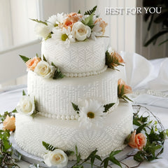 4pcs Wedding Cake Stencils Reusable Cake Decorating Templates DIY Baking