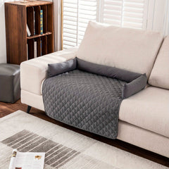 Waterproof Pet Sofa Cushion Grey Ultrasonic Cotton Bed