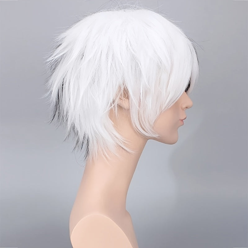 Men's Short Synthetic Hair Wig for Cosplay Halloween Anime Party