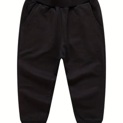 Boys Active Cotton Sweatpants Elastic Waist Sports Pants