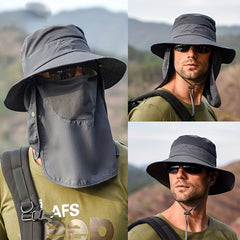 Sun Protection Fishing Hat with Face Cover & Neck Flap