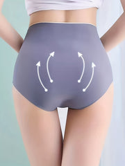 3pcs Mesh Stitching Briefs High Waist Stretchy Panties Women's Lingerie