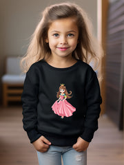 OERYUI Cartoon Princess Crew Neck Pullover Top for Kids