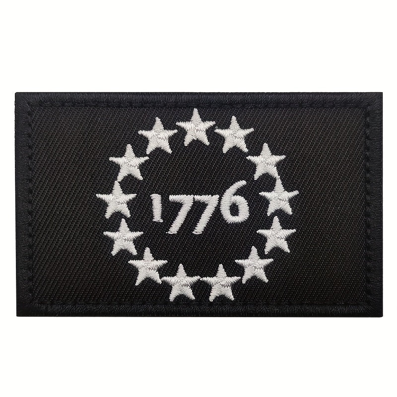 1776 Military Embroidered Patch for Jackets Vests Hats