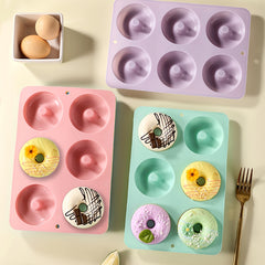 Silicone Donut Pan Non Stick Easy Clean BPA Perfect for Cake Biscuit Bagels Muff