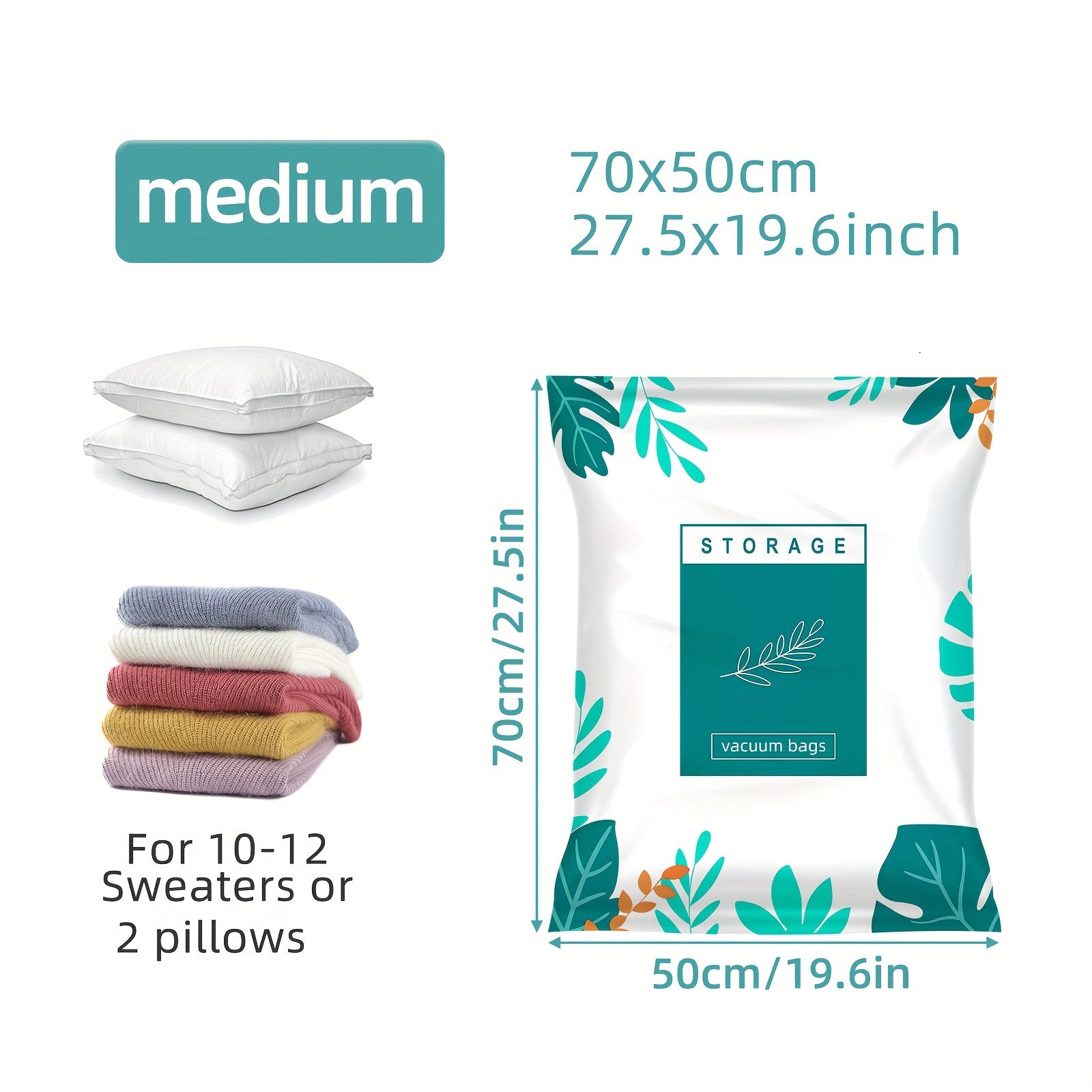 6pcs Thickened Vacuum Compression Bags Large Quilt Storage