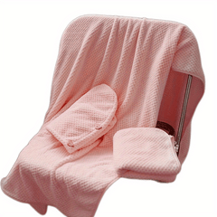 2pcs Absorbent Non Fading Bathroom Towel Set for Adults and Children