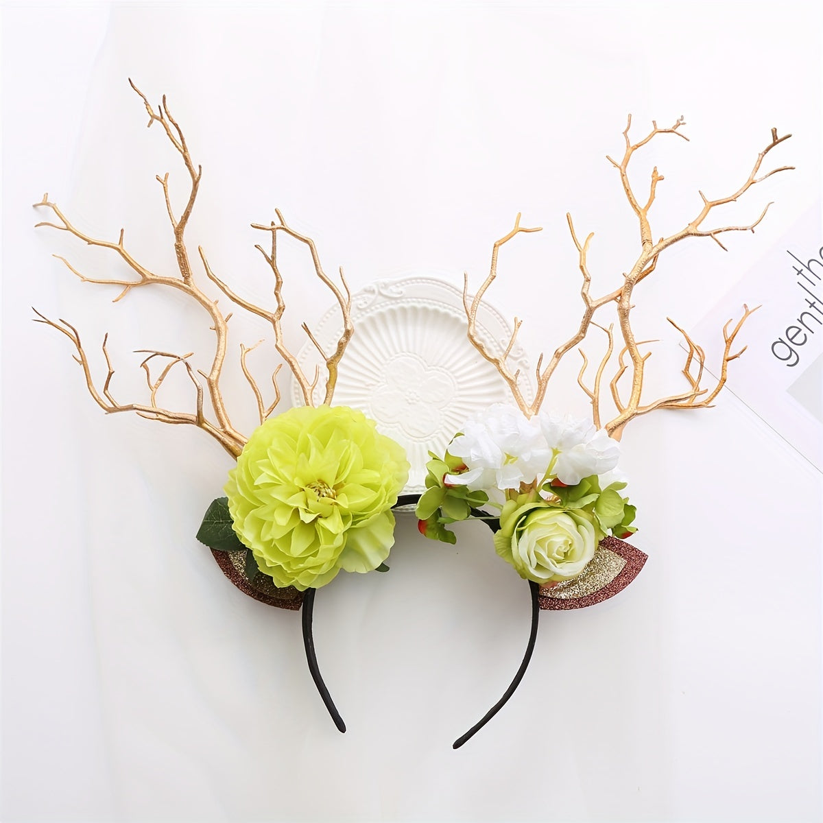 Girl's Flower Branch Headband Christmas Hair Hoop