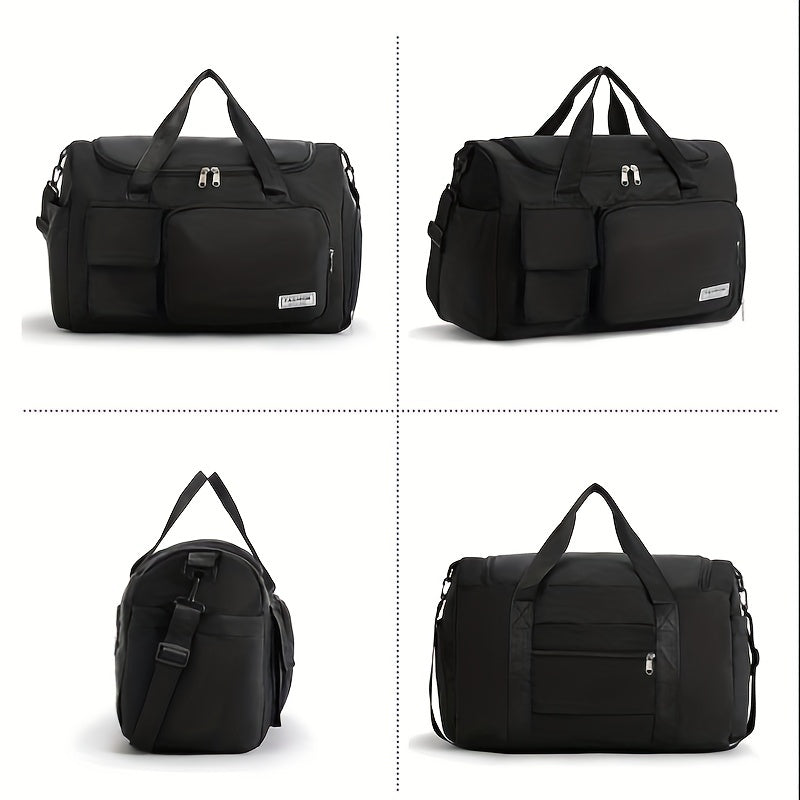 Large Capacity Carry on Tote With Shoe Compartment Waterproof Luggage Bag