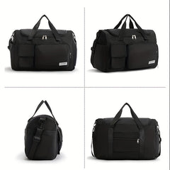 Large Capacity Carry on Tote With Shoe Compartment Waterproof Luggage Bag