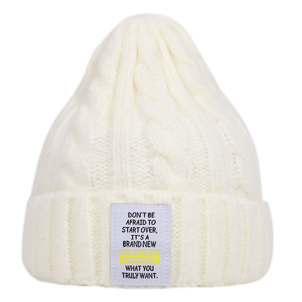Cozy Woolen Twist Knit Hat