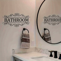 English Bathroom Wall Sticker Toilet Decoration Door Sticker