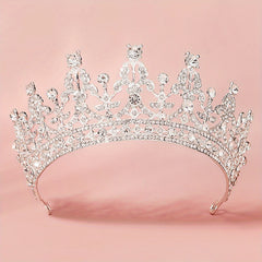 Rhinestone Baroque Crown Tiara Headband Bridal Wedding Headwear