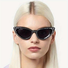 Y2K Cat Eye Sunglasses Rhinestone Decor UV400