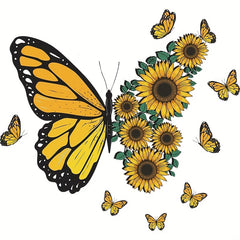 Butterfly Sunflower Wall Sticker Home Decor