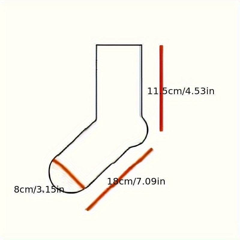 5 Pairs Letter Print Socks Sports Stockings