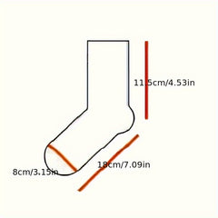 5 Pairs Letter Print Socks Sports Stockings