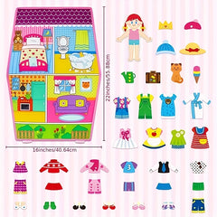 Flannel Board 35pcs Double Sided Dress Up Toy Storytelling Puzzle Learning Set