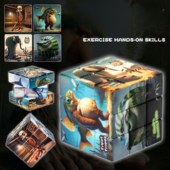 1pc Exotic Style Fun Magic Cube Unique Illustration Durable and Playable